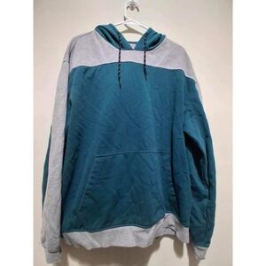 Edgar‎ + Ash Colorblock Hoodie Sweatshirt Jogger Pants Set Medium Teal Gray